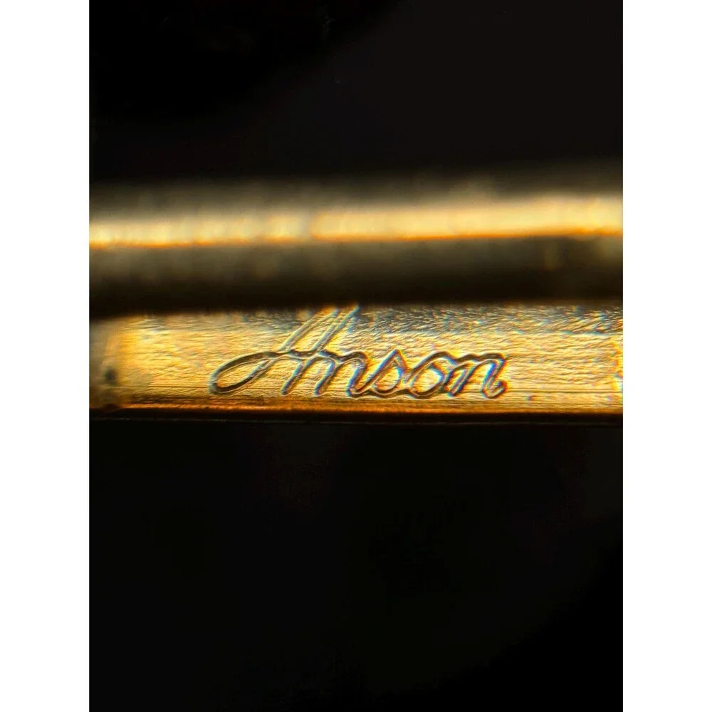 Vintage Anson Two Tone Modernist Cufflinks Abstract Geometric